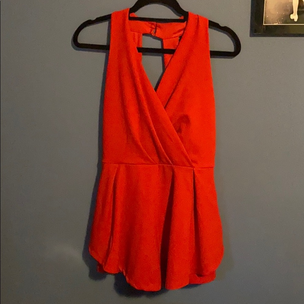 Purple Snow Red Romper